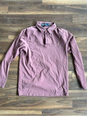 Ralph Lauren Men’s Long-Sleeve Polo Shirt - Mauve Pink